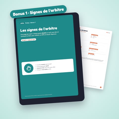 Bonus 1 — Les signes de l'arbitre (1 page par sport)