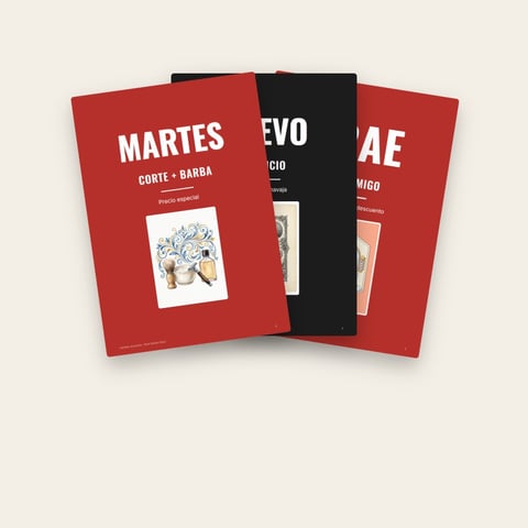 30 carteles de promo para tu barbería