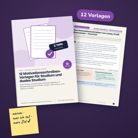 12 Motivationsschreiben-Vorlagen für Studium und duales Studium