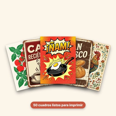 Pack Cocina Deco — 50 cuadros para tu cocina