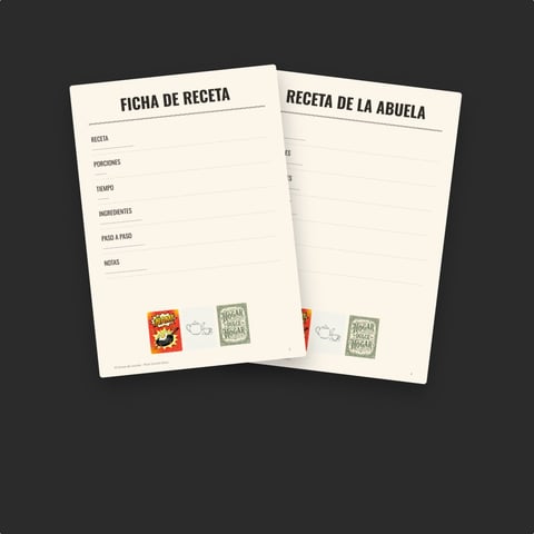 10 fichas de recetas para escribir las de tu familia
