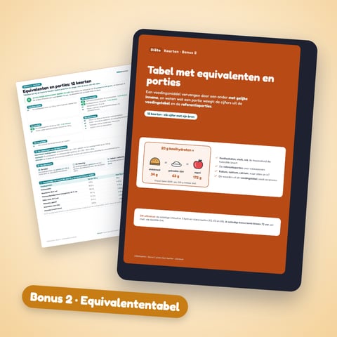 Bonus 2 — Tabel met equivalenten en porties