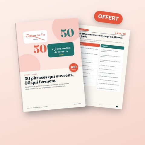Bonus 1 · 50 phrases qui ouvrent, 50 qui ferment