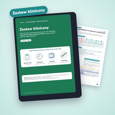 Zestaw kliniczny — 19 fiszek na zajęcia kliniczne