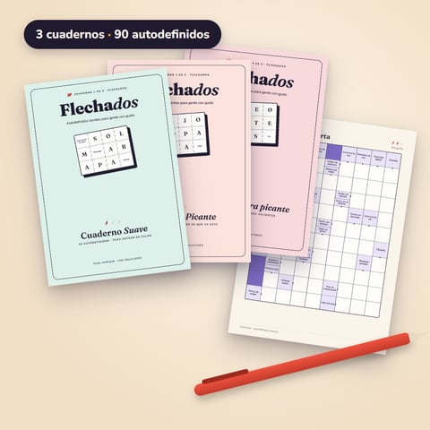Flechados: 3 cuadernos de autodefinidos bonitos (90 autodefinidos con soluciones)