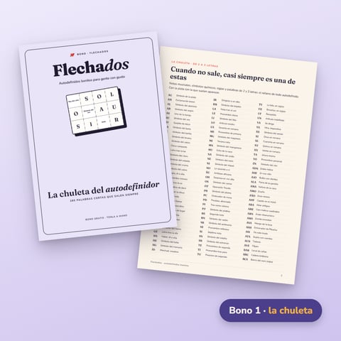 La chuleta del autodefinidor: 285 palabras cortas que salen siempre