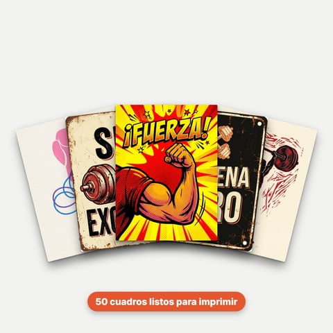 Pack Gym Deco — 50 cuadros para tu gimnasio