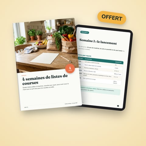 4 semaines de listes de courses
