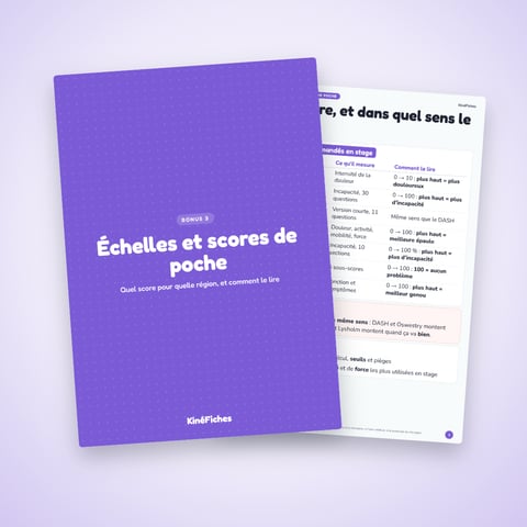 Bonus 3 — Échelles et scores de poche