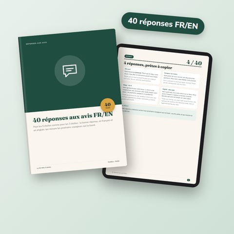 40 réponses aux avis FR/EN pour les 5★ comme pour les 3★