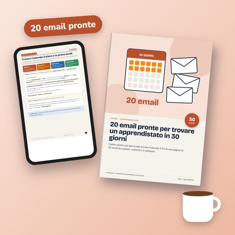 20 email pronte per trovare un apprendistato in 30 giorni