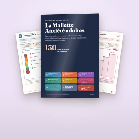 La Mallette Anxiété adultes — 130 fiches prêtes à imprimer