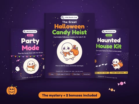 The Great Halloween Candy Heist — Printable Mystery Game for Kids 4-12