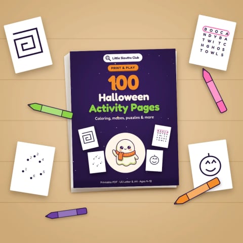 100 Halloween Activity Pages — coloring, mazes, word searches and more
