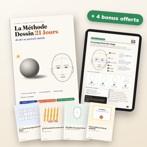 La Méthode Dessin 21 Jours — de zéro au portrait réaliste