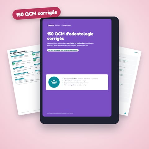 150 QCM d'odontologie corrigés