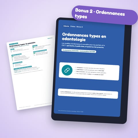 Ordonnances types en odontologie