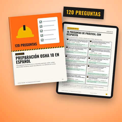 Preparación OSHA 10 en español — 120 preguntas de práctica