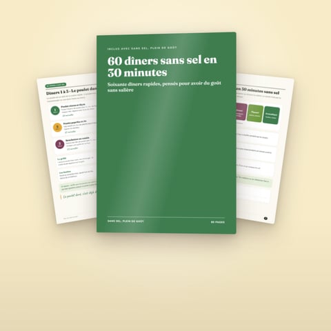 60 dîners sans sel en 30 minutes
