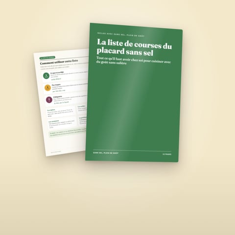 La liste de courses du placard sans sel