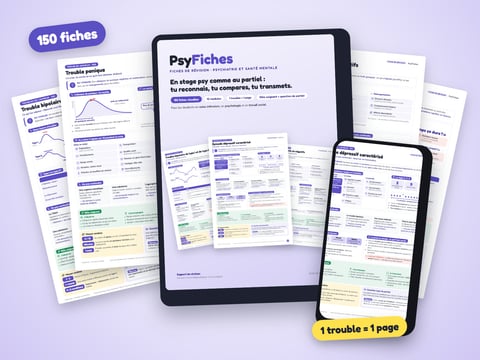 PsyFiches — 150 fiches visuelles de psychiatrie et santé mentale