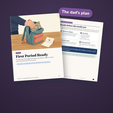 First Period Ready — The Dad's Plan + Shopping List