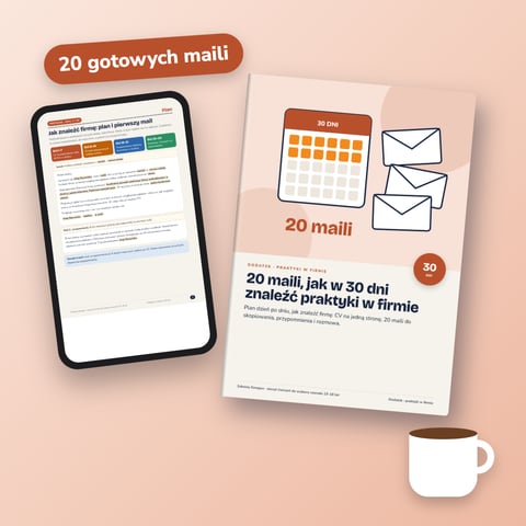 20 maili, jak w 30 dni znaleźć praktyki w firmie