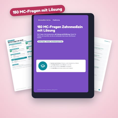 150 MC-Fragen Zahnmedizin mit Lösung